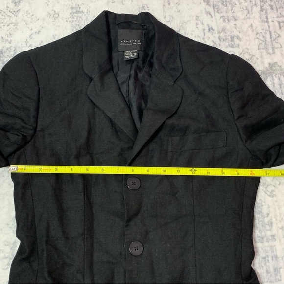 VTG Limited London Paris New York Black Linen Blend Blazer XS - Picture 9 of 16